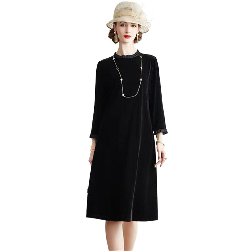 Midi Dress - Nuevo Vestido Midi de Terciopelo con
