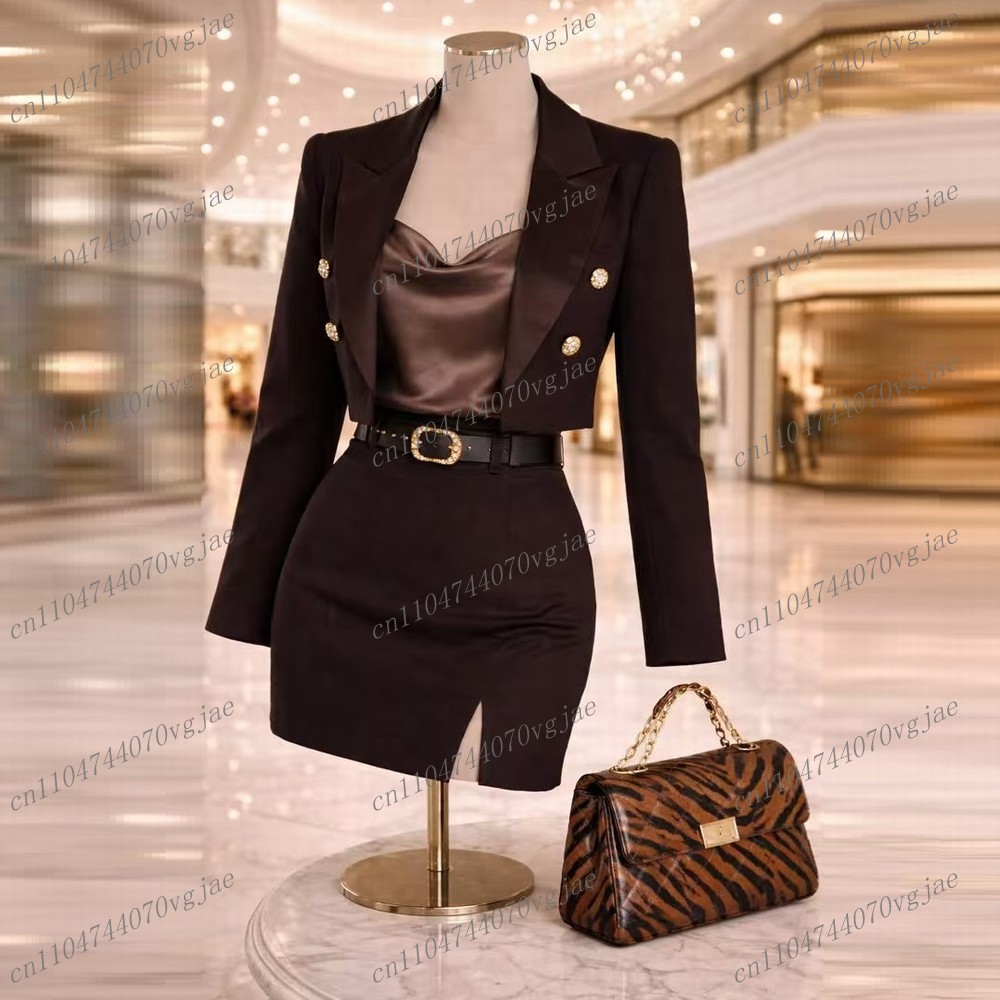Formal Skirt - Traje de dos piezas para mujer,