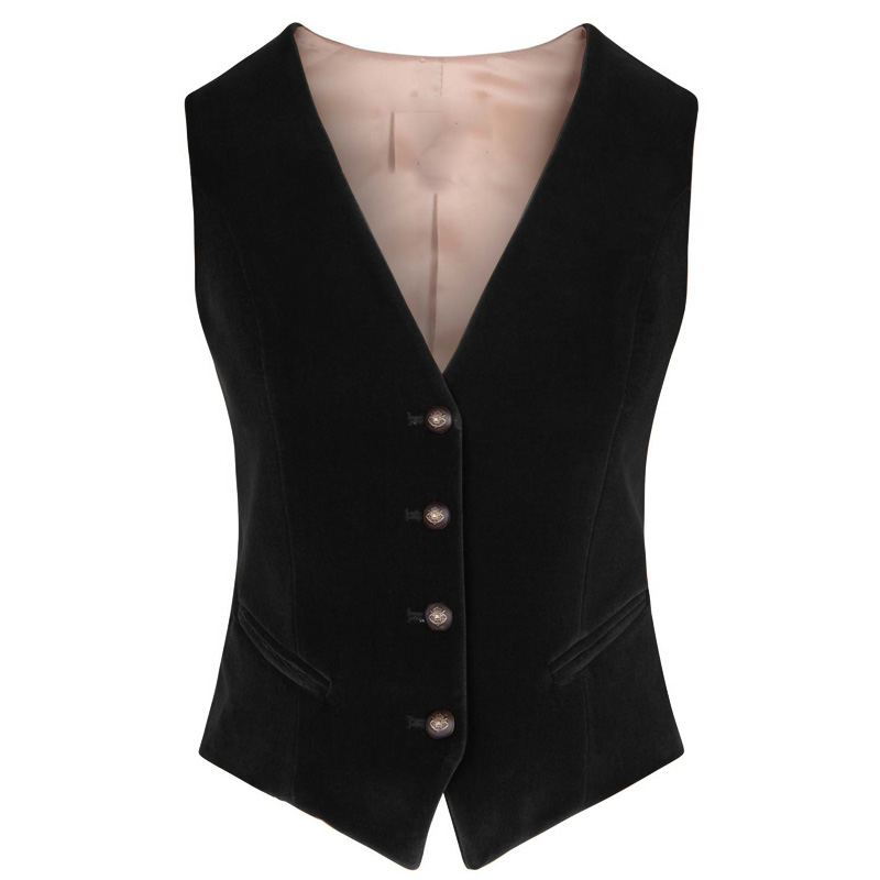 Womens Blazer - Chaleco de terciopelo para mujer, cuello