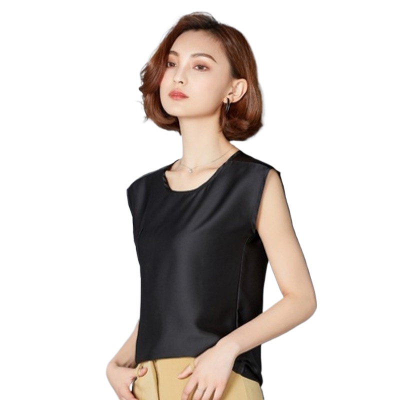 Silk Blouse - Chaleco sexy de seda para mujer,
