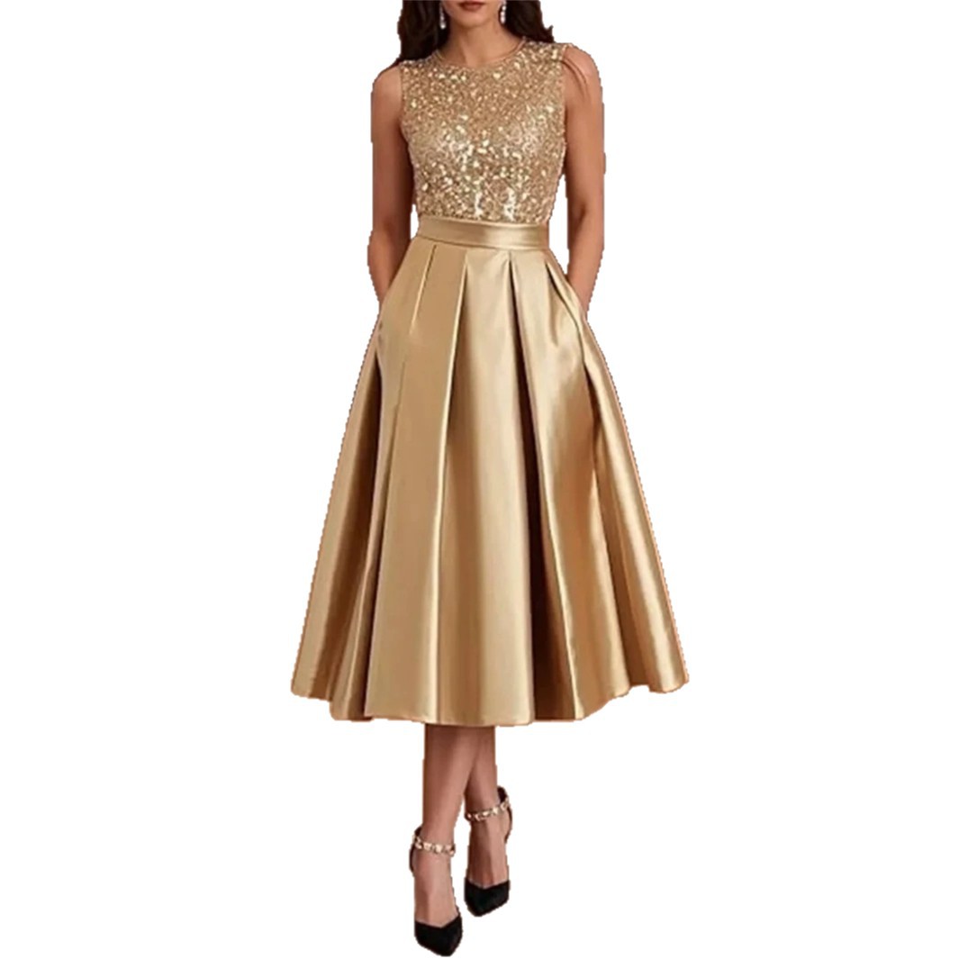 Vestido Midi de Satén con Lent - Midi Dress reseña y precio