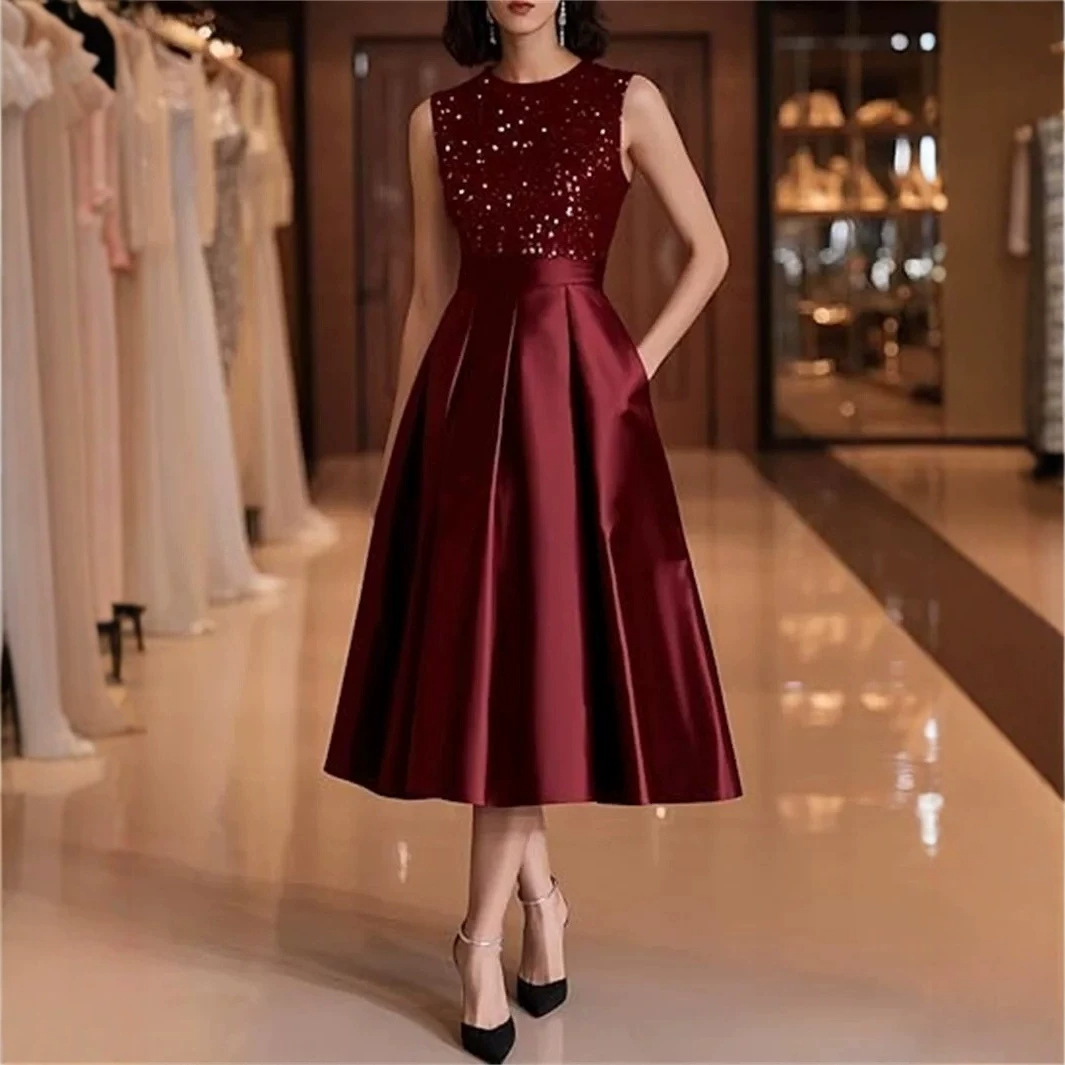 Vestido Midi de Satén con Lent - Midi Dress reseña y precio