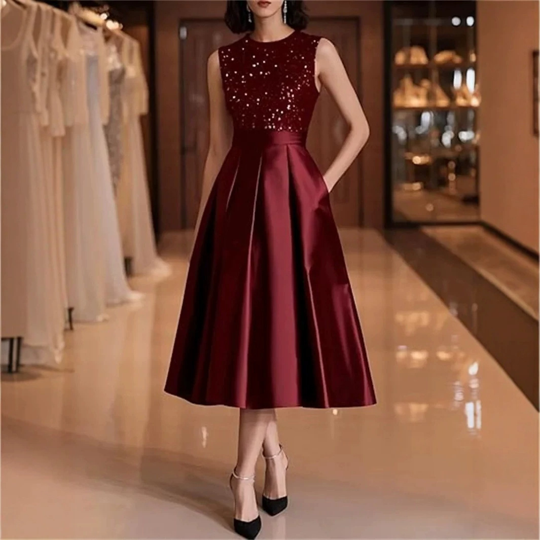 Vestido Midi de Satén con Lent - Midi Dress reseña y precio