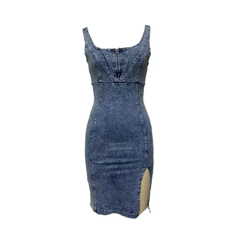 Vestido vaquero vintage ajusta - Midi Dress reseña y precio
