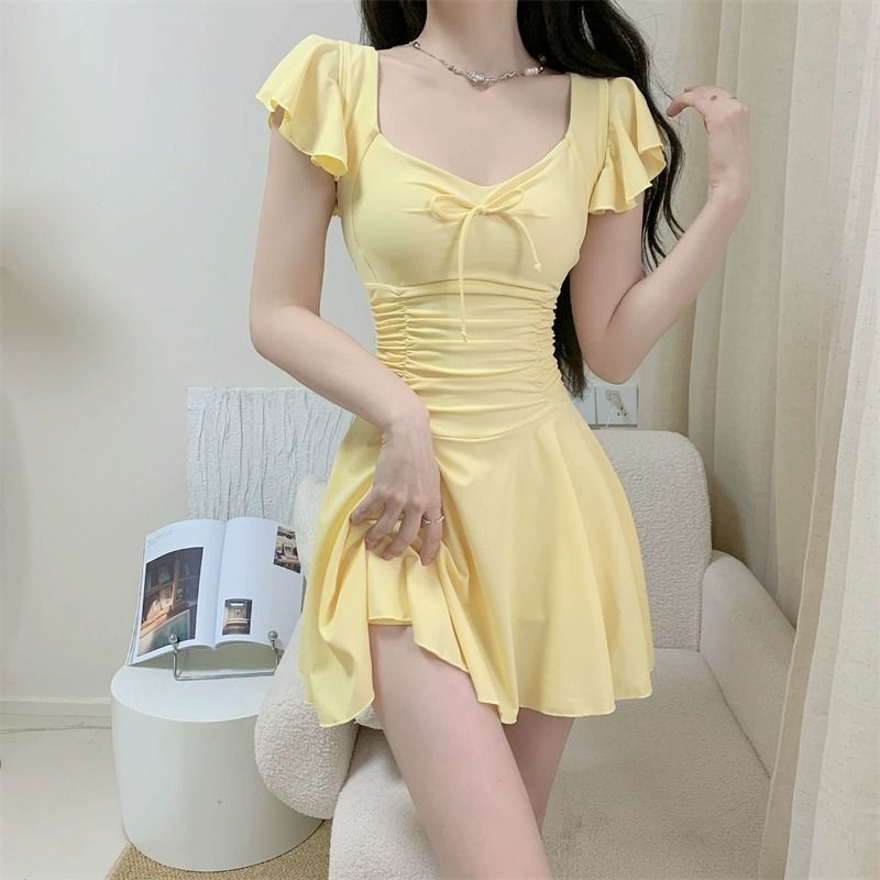 Traje de baño de manga corta c - Womens Suit reseña y precio