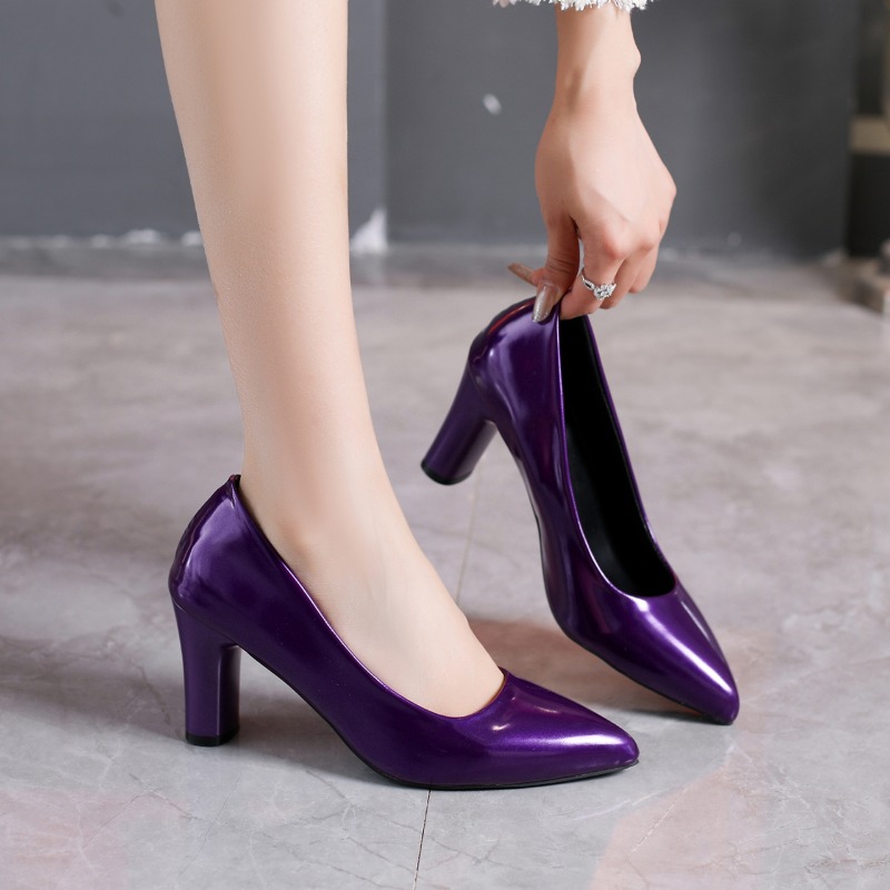 Zapatos de tacón de charol de  - Pump Heel Block reseña y precio
