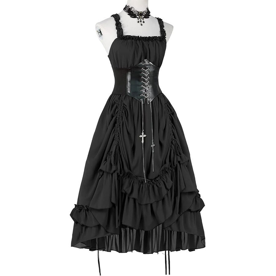 Vestido Gótico para Mujer, Est - Midi Dress reseña y precio