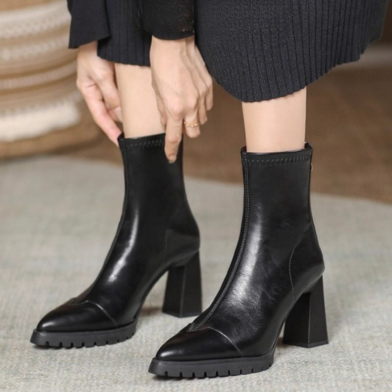 Botas ajustadas francesas con  - Pump Heel Block reseña y precio