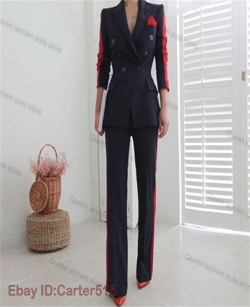 Conjunto de traje rojo y negro - Women'S Red Formal Wear reseña y precio