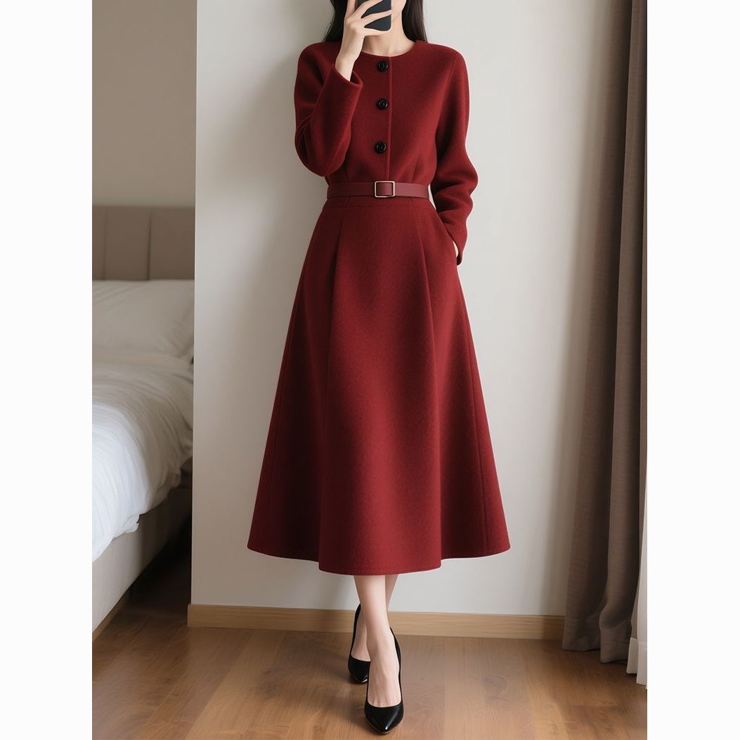 Vestido de manga larga con cin - Women'S Red Formal Wear reseña y precio