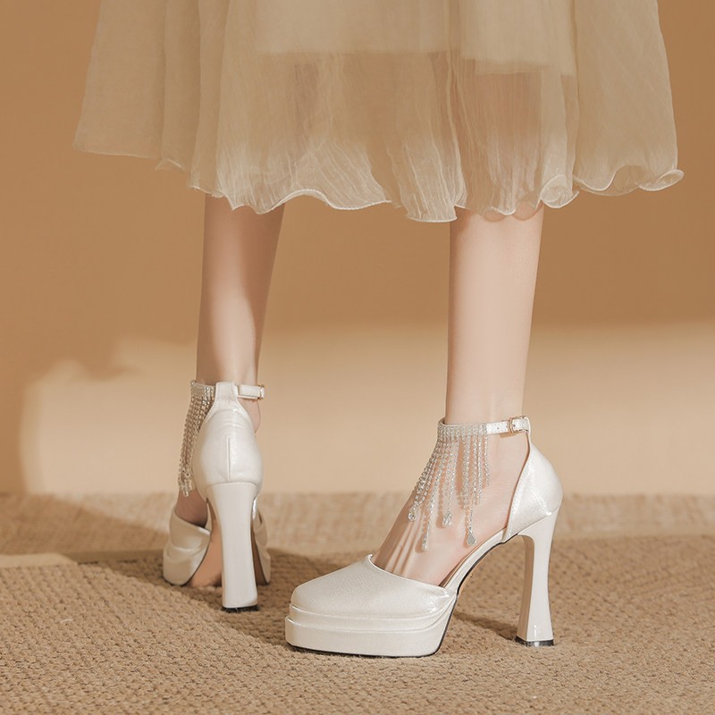 Zapatos de Novia Mary Jane par - Pump Heel Block reseña y precio