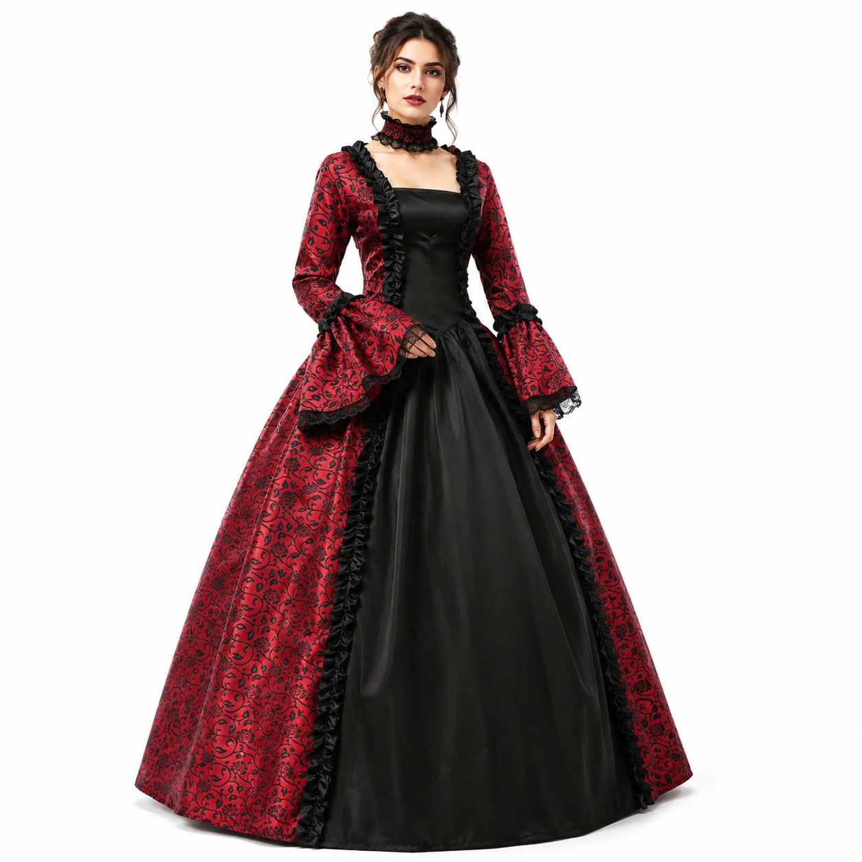 Vestido medieval gótico de est - Lace Dress reseña y precio