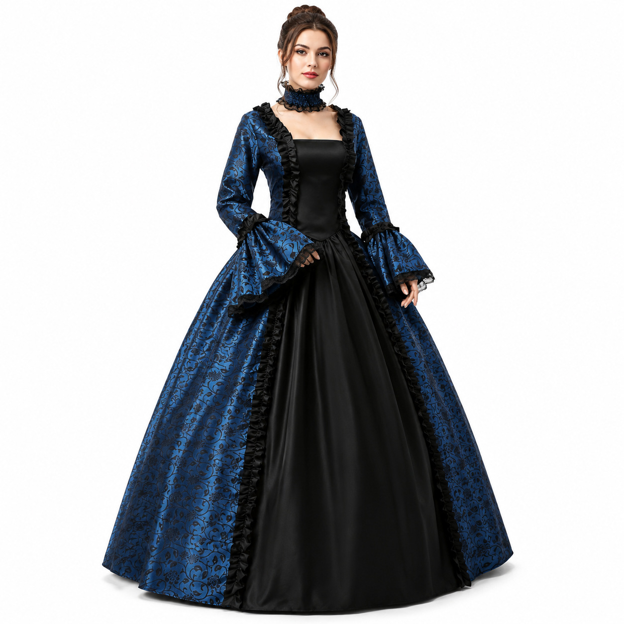 Vestido medieval gótico de est - Lace Dress reseña y precio