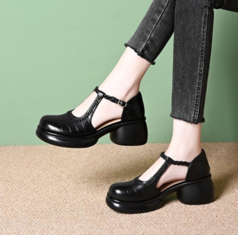 Sandalias Mary Jane con estamp - Womens Heels reseña y precio