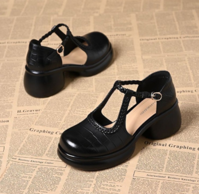 Sandalias Mary Jane con estamp - Womens Heels reseña y precio