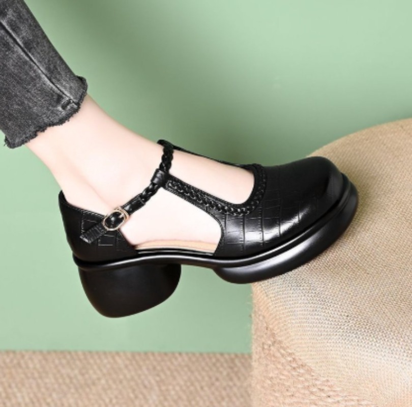Sandalias Mary Jane con estamp - Womens Heels reseña y precio