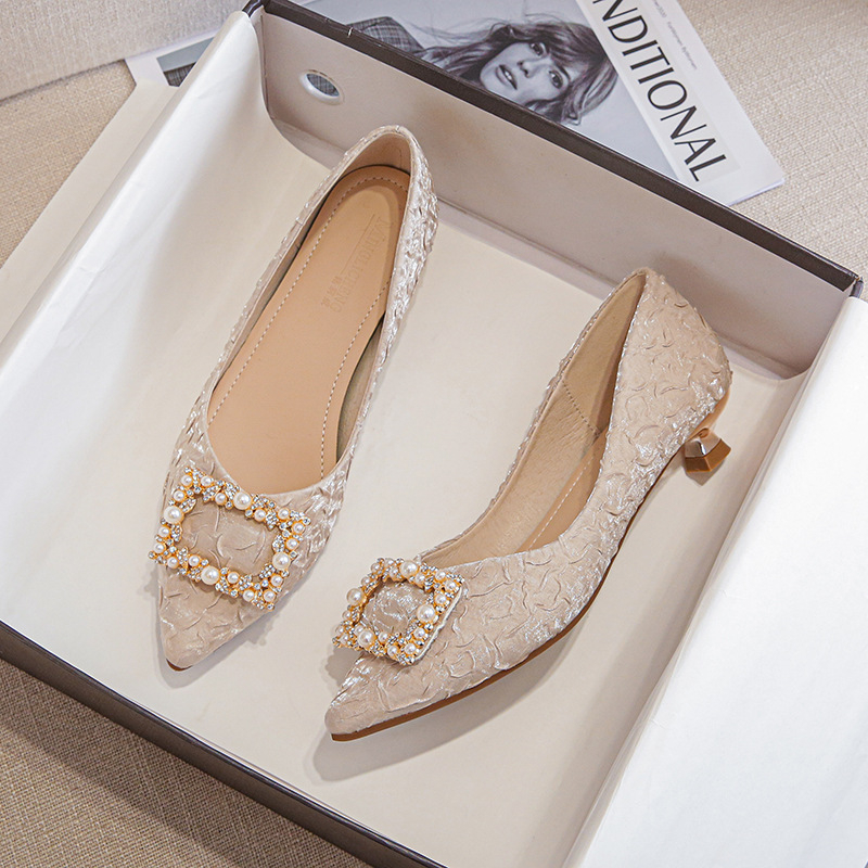 Zapatos de Tacón Bajo con Punt - Womens Heels reseña y precio